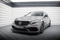 Mercedes AMG C63 Sedan / Estate W205 Facelift 2018-2021 Street Pro Frontläpp / Frontsplitter + Splitters Maxton Design